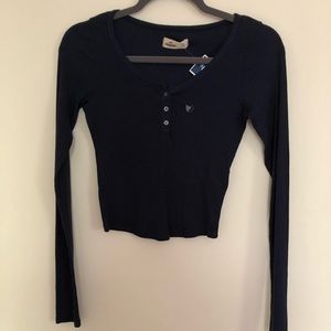 Hollister long sleeve crop top